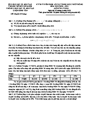 Đề thi tuyển sinh Lớp 10 THPT môn Toán - Đề 4 - Năm học 2020-2021 - Phòng giáo dục và đào tạo quận Bình Tân